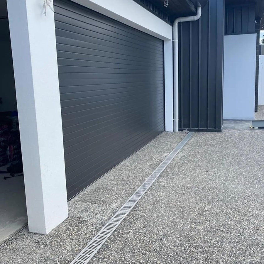 Ultra Drain at a garage entry